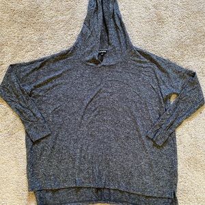 Express women’s extra small / small long sleeve gray hooded top